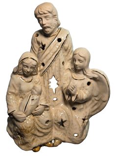 an image of a statue of the virgin mary and child jesus with two other figures