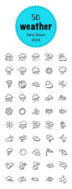 the 50 weather hand drawn icons