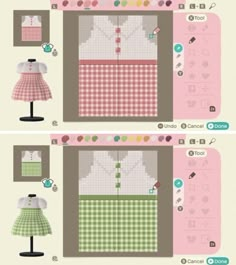 the instructions for how to make a dress in cross stitch