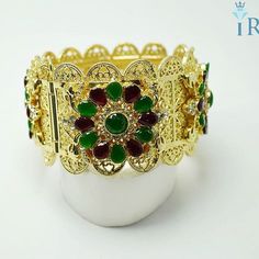 IRubab Gentle Grace Golden Kada/Bracelet with sparkling colorful stones. Best design gold plated Multicolour Bracelets. Bracelets for all Women and girls Perfect for every occasion Available in all sizes Grab Now for best offer price.  Call us or WhatsApp us on +919782479919 Hurry Now!! #goldkada #goldenkada #goldplatedbracelet #goldplatedbracelets #goldplatedsilverbracelet #goldenbracelet #goldenbracelets #goldenbraceletonline #goldenbraceletdesign #goldenbraceletindia #bracelet #bracelets #... Colorful Stones, Bracelet Online, Stone Color, Silver Bracelet, Cool Designs