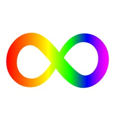 an infinite sign is shown in rainbow colors