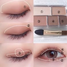 Mekap Mata, Korean Makeup Tips, Bentuk Alis, Korean Makeup Tutorials, Korean Makeup Look, Korean Eye, Makeup Tip, Korean Eye Makeup