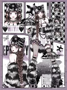 Kuromi Outfit Ideas, Character Profile Art, Kuromi Outfit, Outfit Drawing, Profile Art, Graffiti Characters, Character Profile, Dress Design Sketches, Character Study