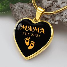 Excited to share this item from my shop: #Mama necklace charm pendant engraved gift for first time mother jewelry Personalized new #mom gift #mommanecklace First Time Mother, Mama Necklace, Mother Jewelry, New Mom Gift, Jewelry Personalized, Glass Coating, Engraved Gifts, Charm Pendant Necklace, Necklace Charm