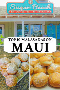 the top 10 malaysias on mauj with images of pastries and doughnuts