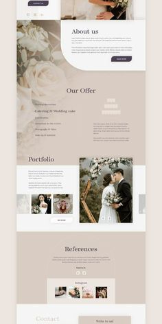 the wedding website is clean and ready to be used as a template for an event