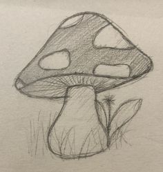 Mushroom Drawing, Indie Drawings, Meaningful Drawings, Pencil Drawings Easy, Arte Inspo, Art Drawings Sketches Creative