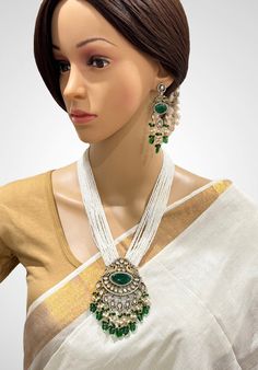 Green victorian Polki Kundan Necklace/Indian Long Necklace/Statement Necklace/Long Mala/Semi Precious Necklace/Rani Haar/Pakistani jewelry Kundan Mala Pendant Set With 2 Tone Plating Necklace Length = 23 Inch and adjustable  Earrings length of 3.5 inches Kundan Pendant Set   Ships from California in 1 business day and delivery within 2-5 business days in the USA.  Color, shades, and texture displayed may vary slightly from the actual product due to digital image limitations. We request that you Ornate Heavy Kundan Necklace For Celebrations, Ornate Chandbali Necklaces With Stone Work, Ornate Chandbali Stone Work Necklaces, Ornate Kundan Necklace With Stone Work For Celebrations, Ornate Kundan Necklace For Celebration, Ornate Kundan Necklace With Meenakari For Celebrations, Ornate Chandbali Bridal Necklace For Celebration, Ornate Kundan Pendant Necklace For Festive Occasions, Kundan Mala