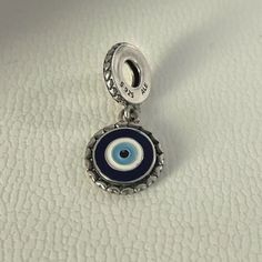 Pandora Evil Eye Silver Dangle Charm Evil Eye Charm Pandora, Pandora Evil Eye Charm, Crystal Bead Jewelry