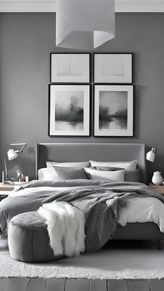 Transform your space with these 20+ Must-See Bedroom Ideas You Will Love - I Promise! Dive into serene beige sage green bedrooms and stylish light green and wood bedroom designs. Whether you’re inspired by tree in bedroom ideas or a bedroom with green furniture, these ideas will elevate your space. Discover the warmth of a green and khaki bedroom or the inviting charm of a sage green cozy bedroom. From a green brown and white bedroom to a rustic green cabin interior or a green bedroom with pl... Black White And Grey Bedroom, Black And Grey Bedroom, Dark Gray Bedroom, Grey Bedroom Ideas, Sophisticated Bedroom, Grey Bedroom, Bedroom Black