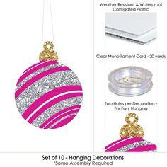 an ornament with glitter on it and instructions for how to make the ornaments