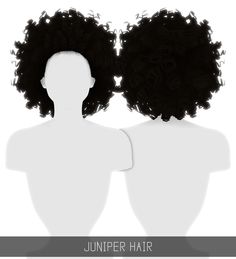 the silhouettes of two people with curly hair