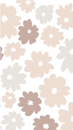 an abstract floral pattern with pink and gray flowers on a white background for wallpaper