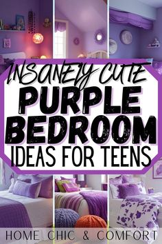 teen bedroom ideas, teenage bedroom ideas, teen bedroom designs, teen room decor, baddie room ideas, purple bedroom ideas, teenager bedroom design, teenager room ideas, lavender room aesthetic, plum bedroom, purple and gray bedroom ideas