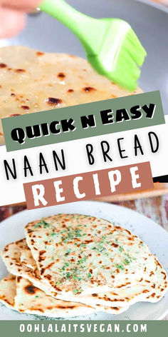 Quick and easy naan bread recipe with soft, fluffy flatbread perfect for breakfast or as a side dish.