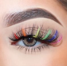 Coloured Eyelash Extensions, Lash Patterns, Rainbow Lashes, Lash Ideas, Color Lashes, Colored Hair, Eye Lashes, To The Rescue, Manado