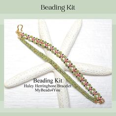 the beading kit includes two bracelets with beads