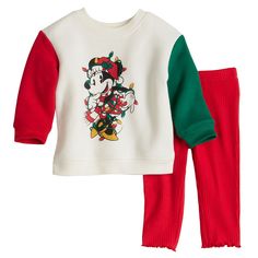 Give your kiddo's wardrobe a festive refresh with this baby and toddler girls' Minnie Mouse graphic sweatshirt and leggings ensemble from Jumping Beans. ©Disney Click on this BABY ESSENTIALS & APPAREL GUIDE to find everything you need to keep your baby healthy and happy!Give your kiddo's wardrobe a festive refresh with this baby and toddler girls' Minnie Mouse graphic sweatshirt and leggings ensemble from Jumping Beans. ©Disney Click on the BABY PRODUCTS & CLOTHES GUIDE to find everything you ne Clothes Guide, Sweatshirt And Leggings, Minnie Mouse Baby, Baby Minnie Mouse, Minnie Mouse Girl, Baby Christmas Outfit, Baby Mouse, Leggings Set, Jumping Beans