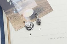 Silver Dangle Shell Earrings For Gift, Silver Shell-shaped Pendant With Lobster Clasp, Seashell Pendants, Conch Shell, Shell Earrings, Dangle Charms, Tube Beads, Conch, Charm Earrings