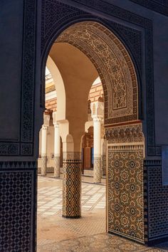 an archway in the middle of a building