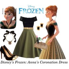 Anna Coronation Dress, Disney Character Outfits, Disney Bound Outfits Casual, Princess Inspired Outfits, Coronation Dress, Disney Dress Up, Cute Disney Outfits, Disney Themed Outfits