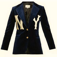 Velvet Ny Blazer, New, Never Worn, Goegous, With A Wow! Factor,Beautiful Gold Buttons That Really Sets It Off.Thanks For Looking. Gucci Velvet Blazer, Velvet Gucci, Gucci Jackets, Wow Factor, Gold Buttons, Blue Velvet, Color Blue, Jackets For Women, Jackets & Coats