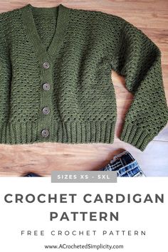 the crochet cardigan pattern is easy to make