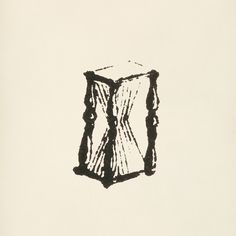 a black and white drawing of a square object