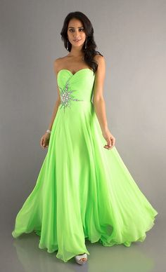 Lime Green Prom Dresses, Lime Green Bridesmaid Dresses, Neon Prom Dresses, Lime Green Dress, Green Wedding Dresses, Green Prom, Strapless Prom Dress, 파티 드레스, Dresses Green