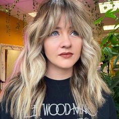 15 Best Blonde Wolf Cut With Bangs | HairAide Wolf Cut With Highlights, Shag Wolf Cut, Wavy Wolf Cut, Rocker Hair, Medium Blonde Hair, Cool Hairstyles For Girls, Highlights Blonde, Romantic Hairstyles, Blonde Hair Shades