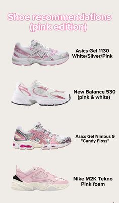 cute shoes recommendations Shoes Back To School 2024, Coquette Nike Shoes, Woman Nike Shoes, Aesthetic Shoes Outfit, Nike Shoes Aesthetic Outfit, Pink Asics Outfit Black Woman, Pink Acisis, Cute Asics Outfit, Woman Shoes 2024