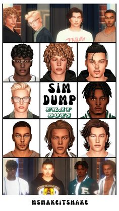 many different faces and hair styles for the game simp dumpping them into each other