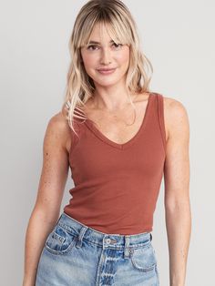 Our First Layer tank tops are fitted, fabulous & soft.  Great outfits start here ➡️ Rib-knit V-neck.  Sleeveless arm openings.  Soft-washed, rib-knit cotton blend with comfortable stretch.  BodEquality means size equality, price equality & style Everyday V-neck Tank Top, Casual Fitted V-neck Tank Top, Versatile V-neck Tank Top For Everyday, Affordable Knit V-neck Tank Top, Casual Brown V-neck Tank Top, Nature Tank, Layered Tank Top, Womens Trendy Tops, Great Outfits