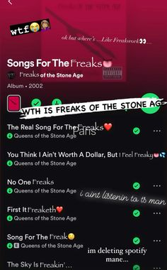 an iphone screen with the words song for the rocks on it and other texting