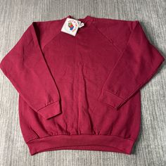 Vintage 90s Fruit Of The Loom Basic Blank Essential Made in USA Sportswear Athletic Maroon Pullover Crewneck Extra Large Mens Condition:  Excellent Used Condition  = No Flaws Measurements: Please see photos above for all measurements IF YOU BUY TWO OR MORE ITEMS USE THE CODE BUNDLE @ CHECK TO SAVE 20% WE SHIP WITHIN 24 HOURS AFTER PURCHASE! Please be aware that we do not offer free returns!! The Buyer is responsible for the cost of the return label. Follow us on TikTok & Instagram @findsnostalgi Retro Crew Neck Sweatshirt For Loungewear, 90s Oversized Sweatshirt For Sports, 90s Crew Neck Sports Sweatshirt, Vintage Sports Sweater With Crew Neck, Vintage Fall Sports Sweatshirt, Red 90s Style Sports Sweatshirt, Retro Long Sleeve Sports Sweatshirt, 90s Style Long Sleeve Sports Sweatshirt, Saint Paul