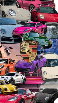 a bunch of cars that are all different colors