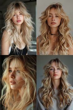 Long Layered Hair With Side Bangs, Hairstyles With Side Bangs, 13 Hairstyles, Curly Hair Fringe, Dyed Hair Pastel, Wavy Bob Haircuts, Side Bangs Hairstyles, Haircuts For Long Hair With Layers, Grey Hair Inspiration