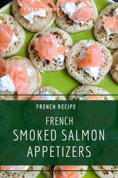 french smoked salmon appetizers on pita bread