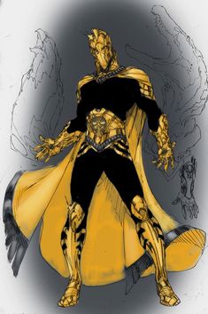 an image of a man in yellow and black costume