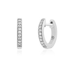 14K White Gold Cubic Zirconia Hoop Earrings, Silver Huggie Earring, Silver Dainty Hoop, Silver Huggie Hoop Earrings, Tiny White Gold Hoops Earrings Silver Hoops, Silver Huggie Earrings, Earrings Gold Hoops, Pink Jewelry Box, Cubic Zirconia Hoop Earrings, Jewelry Promotion, Huggie Earrings Silver, Hoops Silver, White Gold Hoops