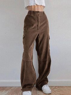 ⚡️Buy Vintage Corduroy Baggy Pants Brown L under $39.00 in Wide Leg Pants Online. Style: Casual. Color: Brown,Beige,Green,Red. Main Material: Polyester. Fit Type: Loose fit. Design: Button Zip Closure, High Waist. ✓Free Shipping on all orders over US$69. Corduroy Baggy Pants, Vintage Corduroy, Jean Vintage, Pants Brown, Bodycon Floral Dress, Baggy Pants, Baggy Pant, Brown Pants, Pantalon Large