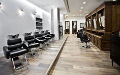 the salon is clean and ready for customers to take their haircuts off before they are finished