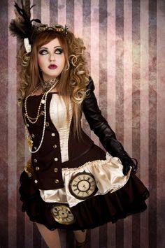 steampunk outfit Goddess Clothes, Art Punk, Victorian Beauty, Art Steampunk