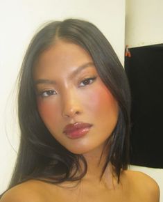 Down Turned Eyes, Light Makeup Looks, Ethereal Makeup, Halloween Makeup Easy, Soft Makeup, Face Card, Glowy Makeup, Asian Makeup, Red Lipstick