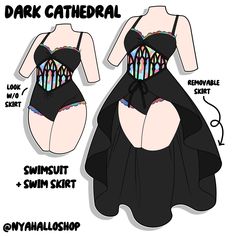 an image of a swimsuit with instructions to make it look like the back of a bathing suit