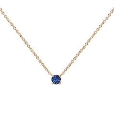 This Solitaire Sapphire Necklace speaks for itself. The epitome of elegance and grace, the pendant features a dazzling blue sapphire set in 100% recycled 14ct solid yellow gold. A classic with a conscience. 100% Recycled 14 Carat Solid Gold - Designed to last forever. Your jewellery will be more durable for daily wear - but please don't go boxing with it!  3mm natural blue sapphire, total 0. 1 carats  Clean with warm, soapy water with a soft bristle toothbrush. Rinse thoroughly and pat dry. Stor Please Don't Go, September Birthstone Jewelry, Zodiac Jewelry, Jewelry Ring Box, Pearl Jewellery Earrings, Men's Jewelry Rings, Solid Gold Jewelry, Sapphire Necklace, Blue Solid