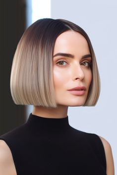 Elegantness is represented in the embodiment of a sleek classic box bob with a middle part in between. The classic bob is perfect for fine hair that must look sleek and neat. Click here to check out more if you haven’t seen the “Box Bob” cut yet, here are 25 incredible examples for you. 1 Length Bob, Box Bob 2024, Box Bob Haircut, Natural Hair Bob Cut, Very Short Bob Hairstyles, Classic Bob Hairstyle, Hair Bobs, Over 40 Hairstyles