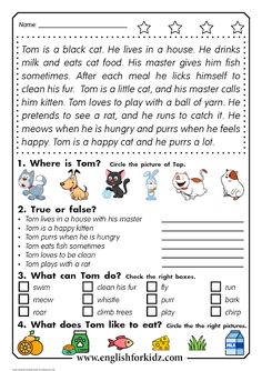 a printable worksheet for children to practice their reading skills