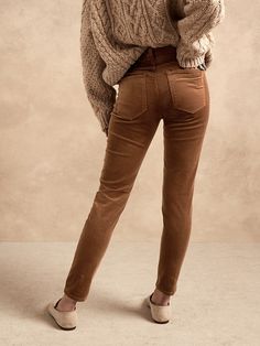 Mid-Rise Skinny Stretch-Corduroy Pant | Banana Republic Winter Stretch Corduroy Pants, Winter Corduroy Fitted Jeans, Stretch Corduroy Bottoms For Winter, Here There And Everywhere, Corduroy Pant, Fashion Wishlist, Raw Material, Corduroy Pants, Ankle Length