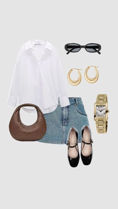 Classic Fits, Outfit Collages, Looks Pinterest, Chique Outfits, Casual Day Outfits, Mode Inspo, Looks Chic, 가을 패션, Summer Fashion Outfits